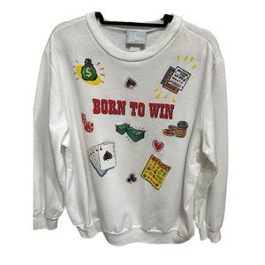 Blair women’s size XL? Vintage white bingo long sleeve pullover sweatshirt